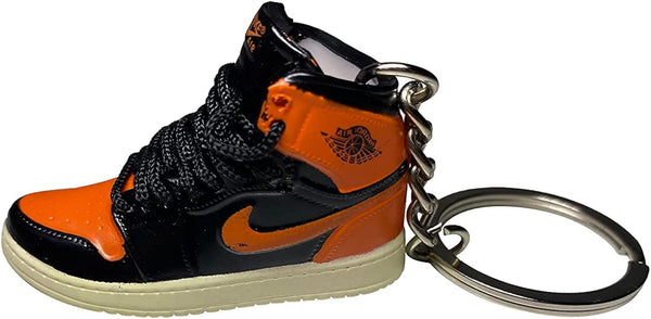 Nike AJ 1Orange Black keychain