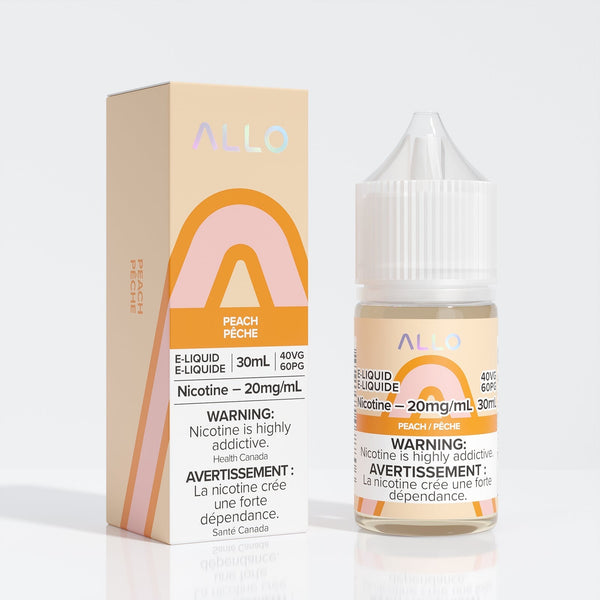 Allo Peach 30ml Nicotine Salt eLiquids